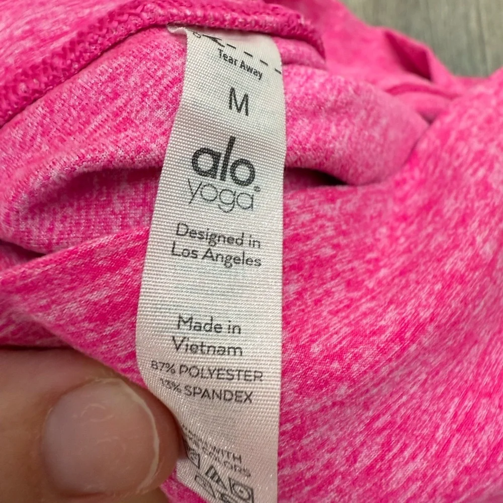 Alo Yoga Alosoft High Waisted 7/8 Highlight Legging Neon Pink Heather Medium